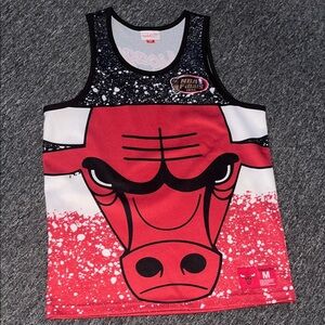 Mitchell & Ness Chicago Bulls Splatter Jersey - Red, Black, White